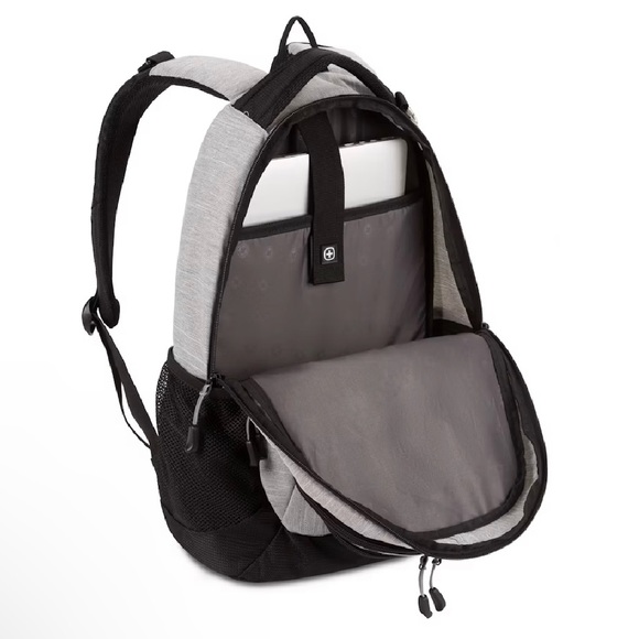 NWOT SWISSGEAR Laptop Backpack - Special Edition - Light Gray Heather/Black - Picture 3 of 7
